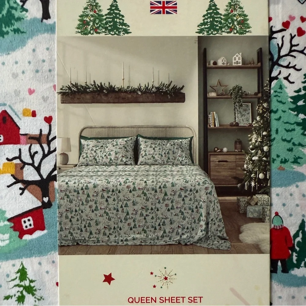 NWT Cath Kidston Shine Bright Cream Queen Sheet Set - Picture 8 of 14